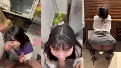 口交时还会向上看双手比耶